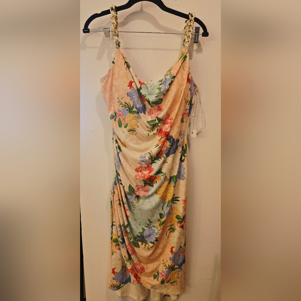 Siena Studio Cream and Blue Midi Dress